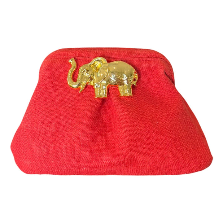 Red Pouch with Elephant