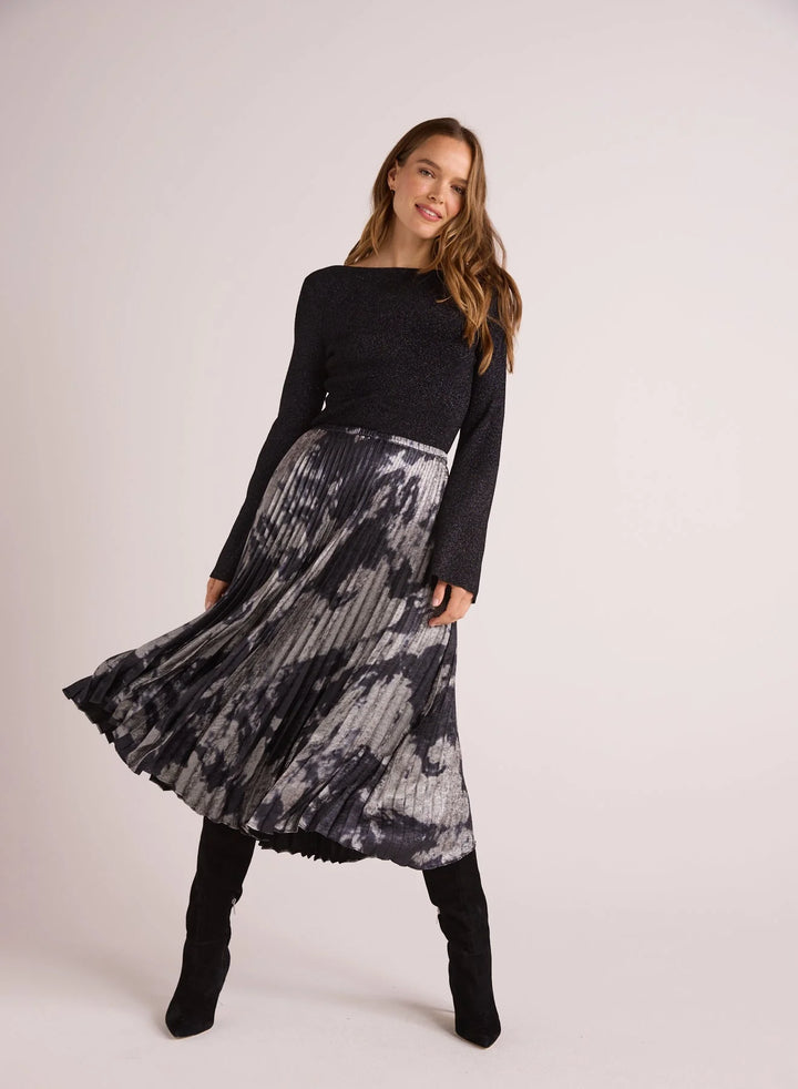 PLEATED MIDI SKIRT