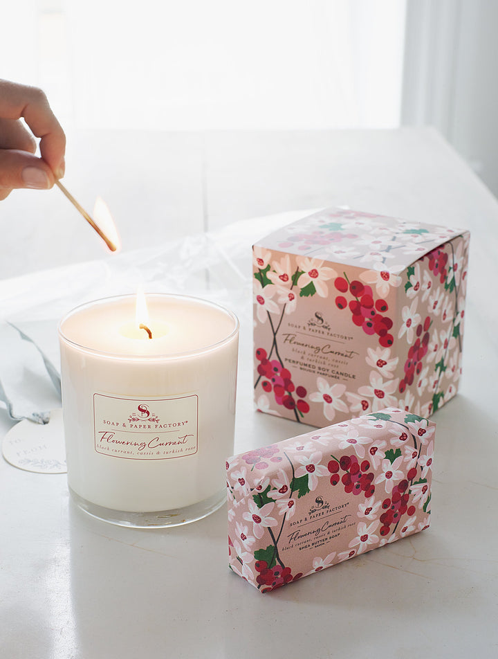 Flowering Currant Single-Wick Soy Candle & Soap Set