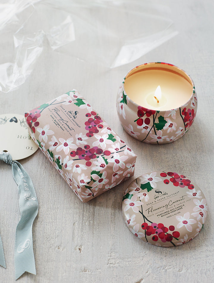 Flowering Currant Tin Candle & Soap Gift Set