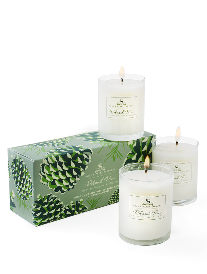 Roland Pine Votive Candle Set