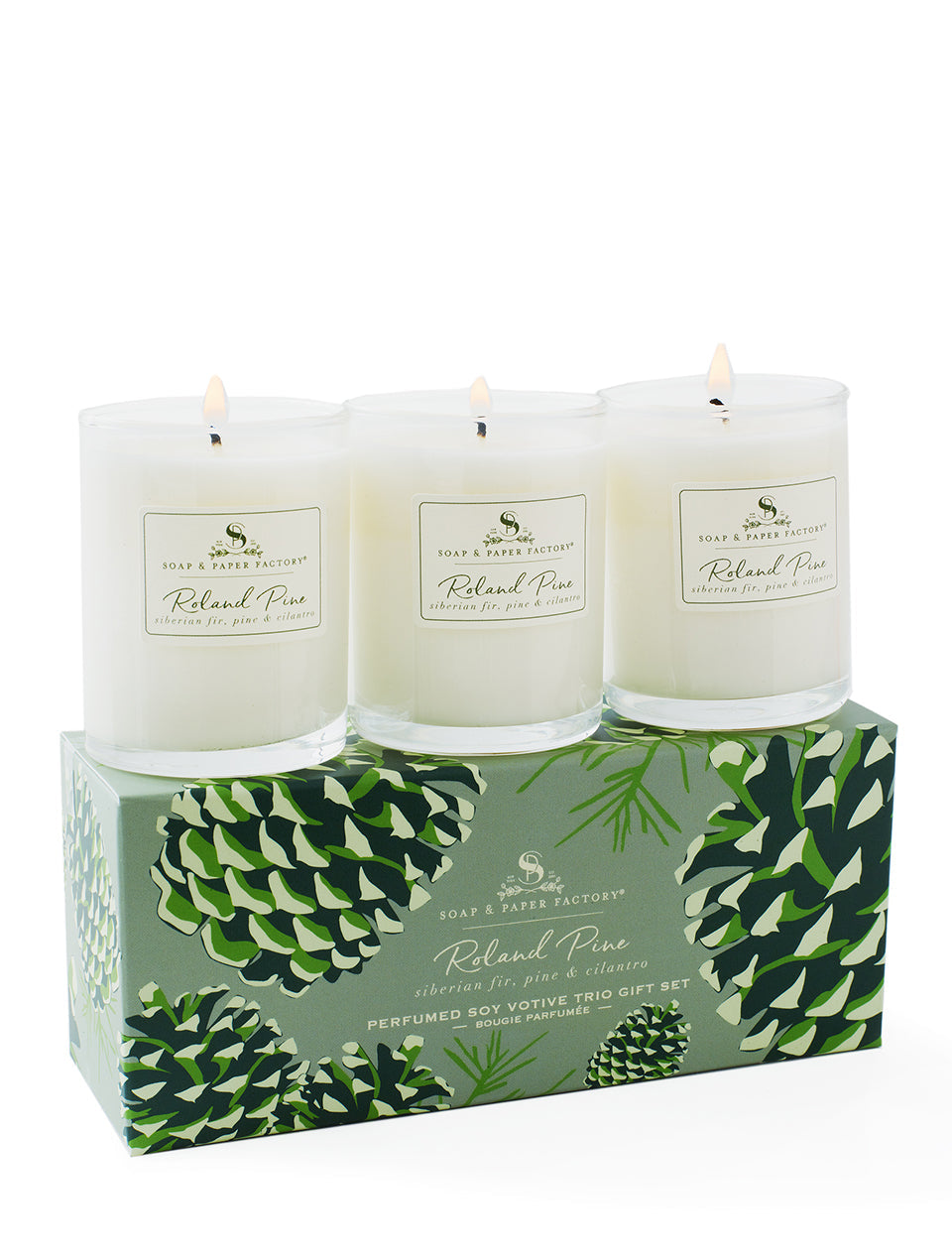 Roland Pine Votive Candle Set