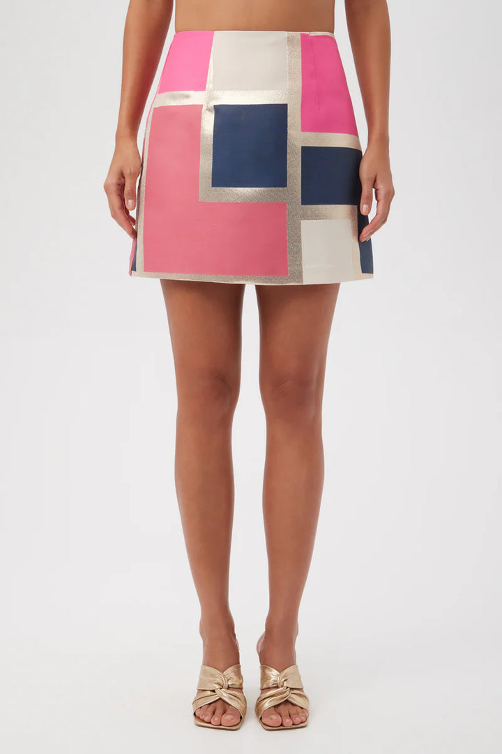 HIGH RISE RICO BLOCK PARTY SKIRT