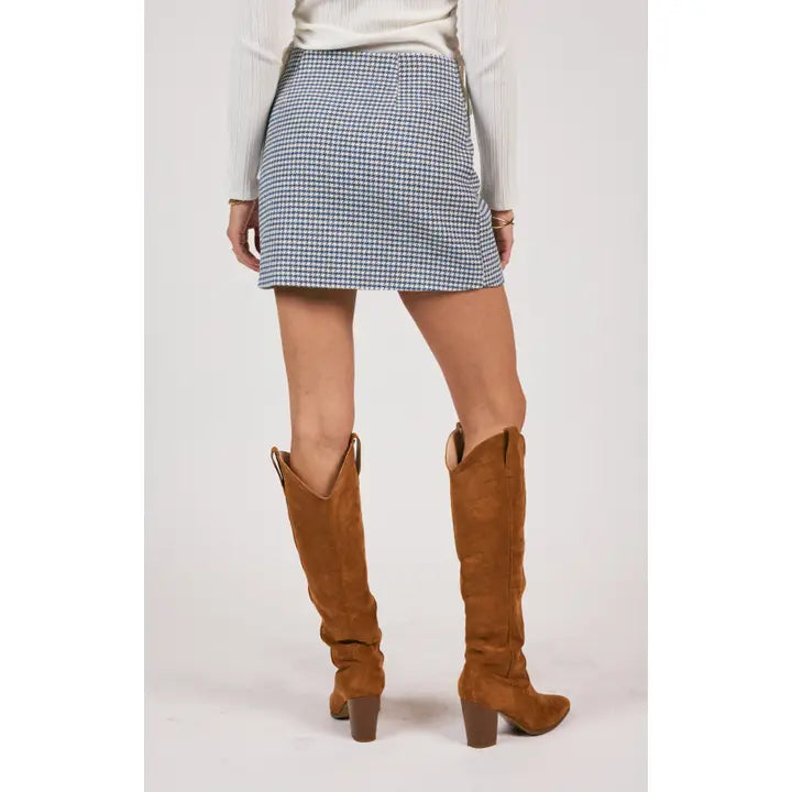 HOUNDSTOOTH MINI SKIRT