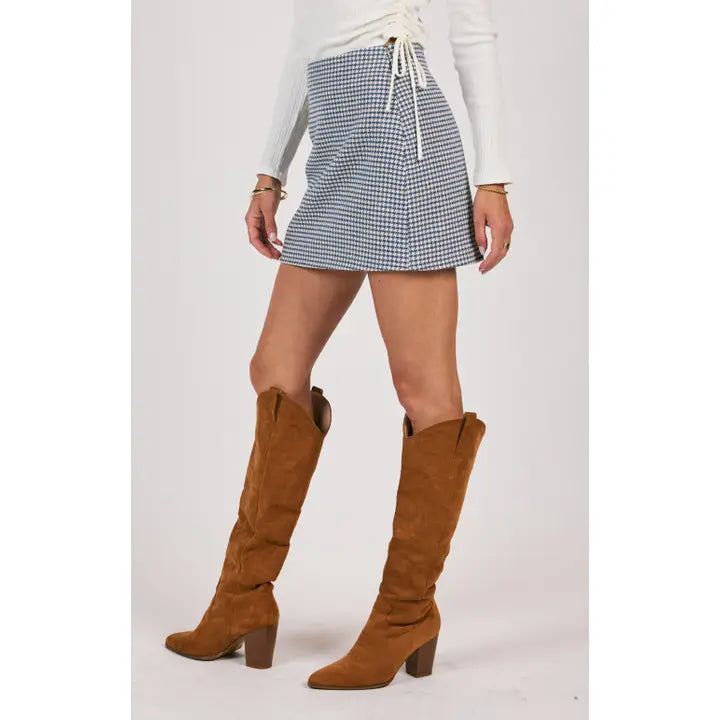 HOUNDSTOOTH MINI SKIRT