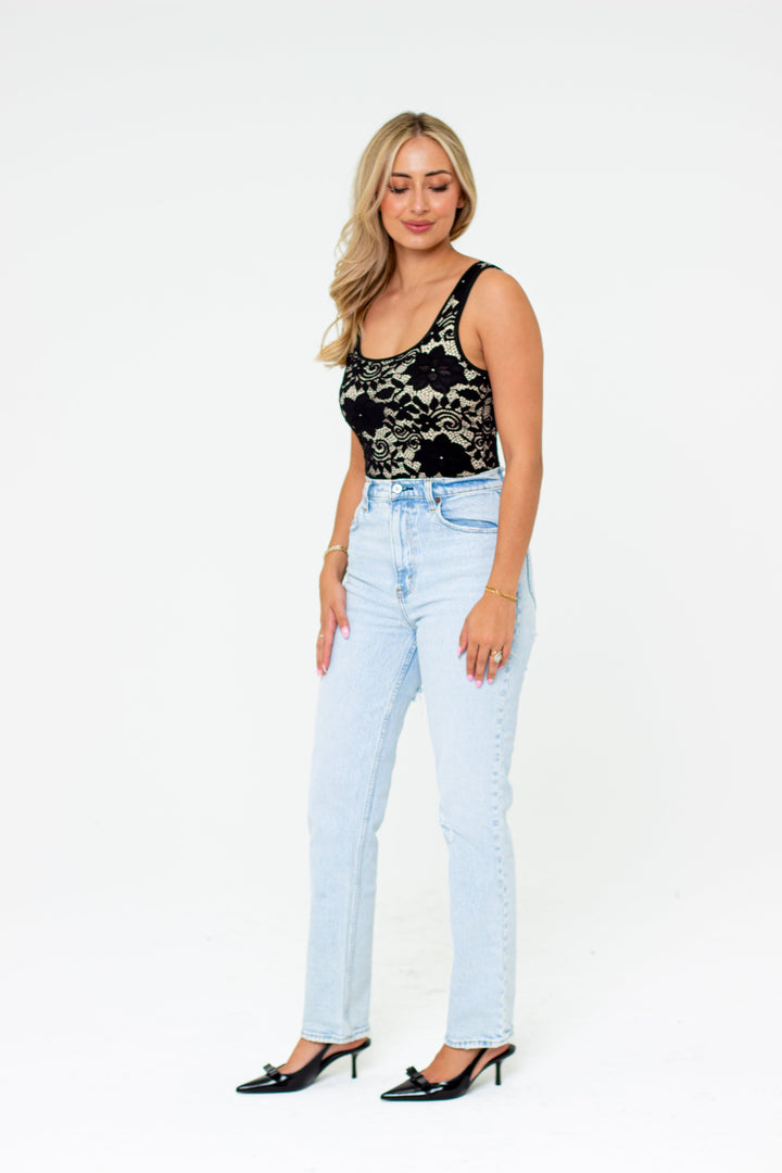 Basic B Lace Bodysuit - Jet