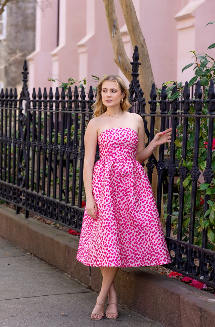 ELAN Pink Strapless Mini Dress