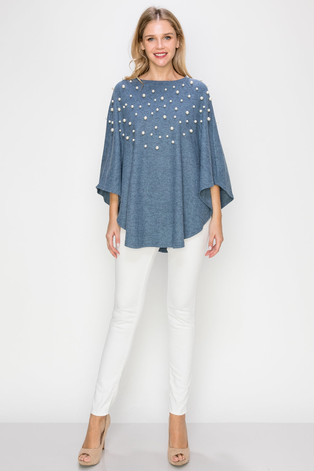 Shelia Knit Pearl Poncho