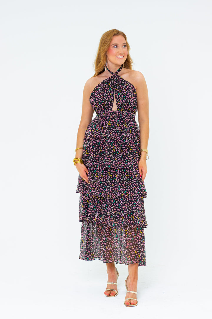 Talia Halter Long Dress - Surreal