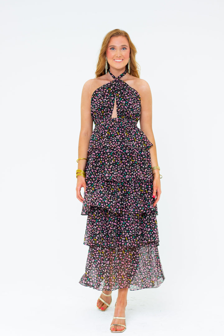 Talia Halter Long Dress - Surreal