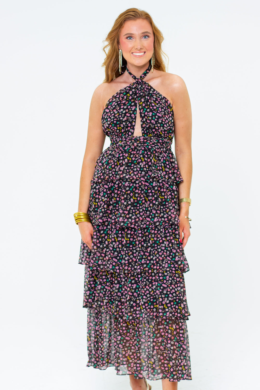 Talia Halter Long Dress - Surreal