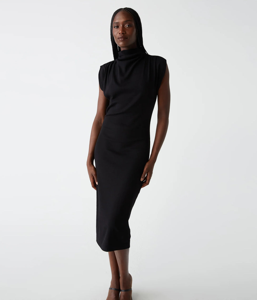 IOLANDO POWER SHOULDER DRESS