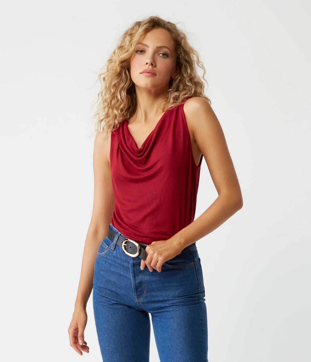 JEANETTE COWL NECK TOP