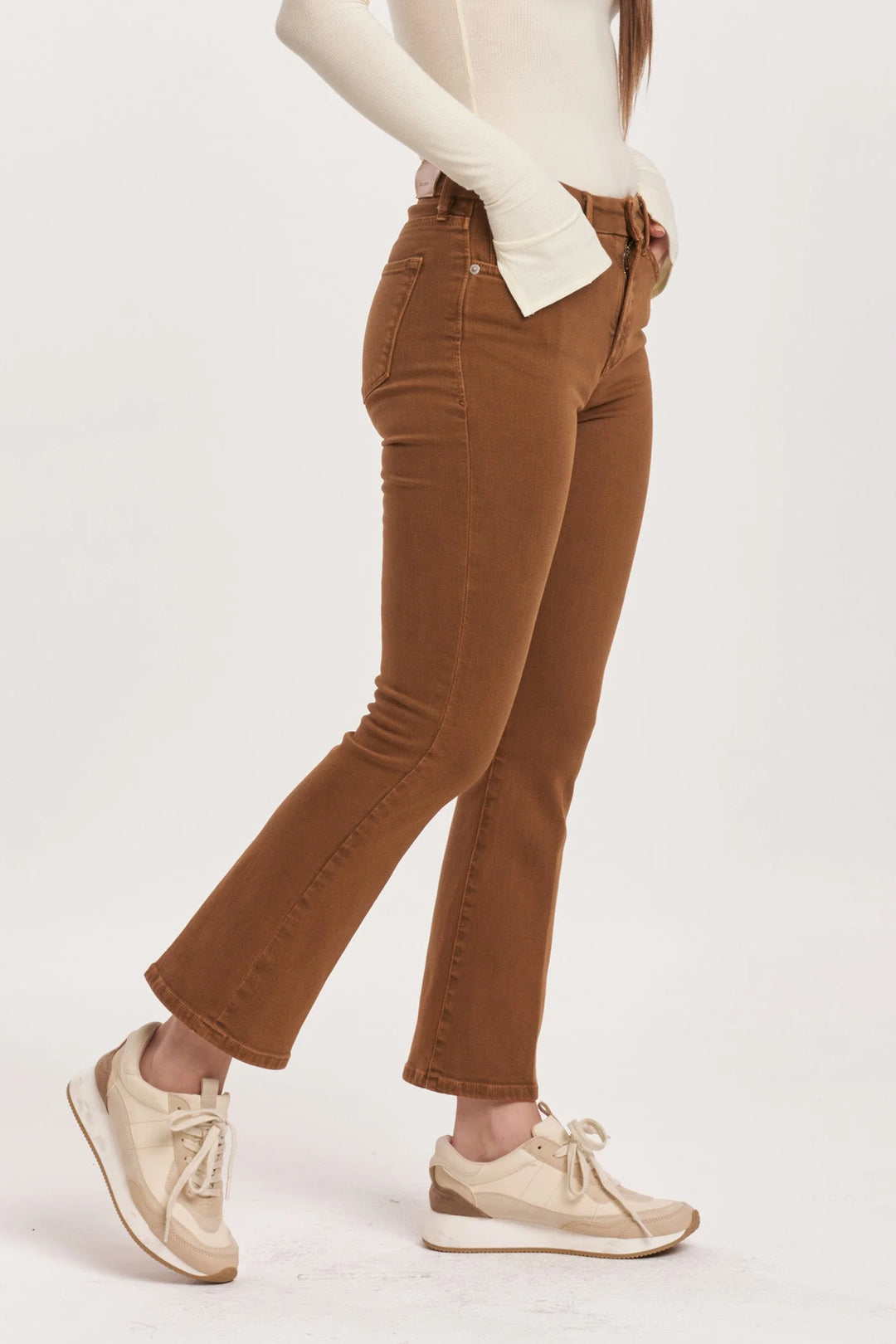 JEANNE HIGH RISE CROPPED FLARE JEANS