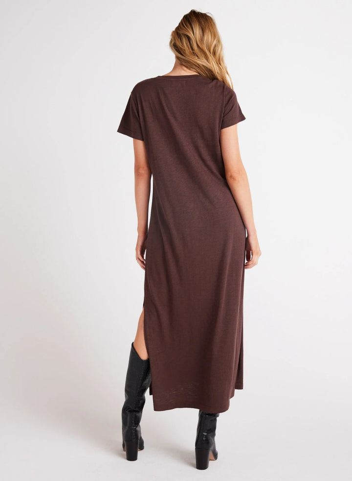 KNIT V-NECK MAXI DRESS