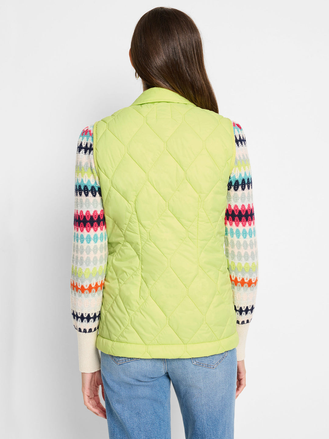 NICZOE W241112 KNIT TRIM PUFFER VEST