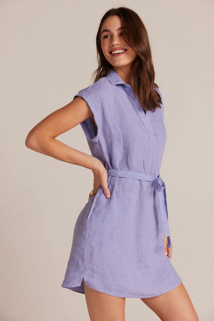 BELTED LINEN SHIRT DRESS Copper Penny