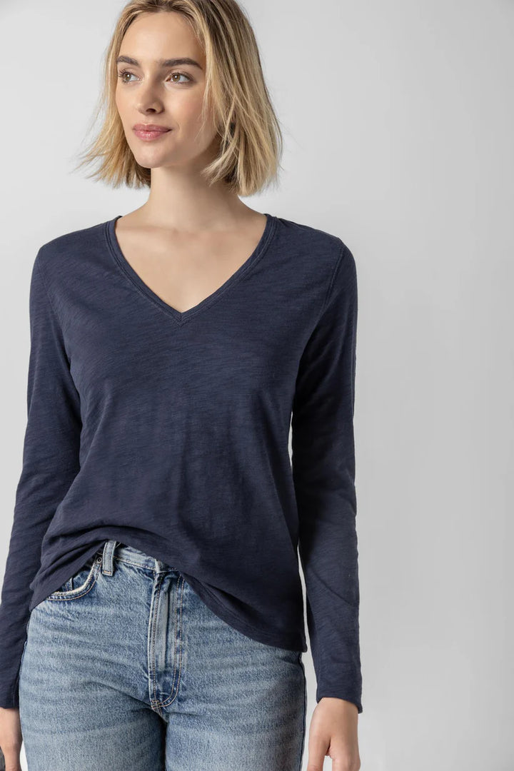 LONG SLEEVE V-NECK