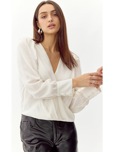 LOURDES WRAP BLOUSE