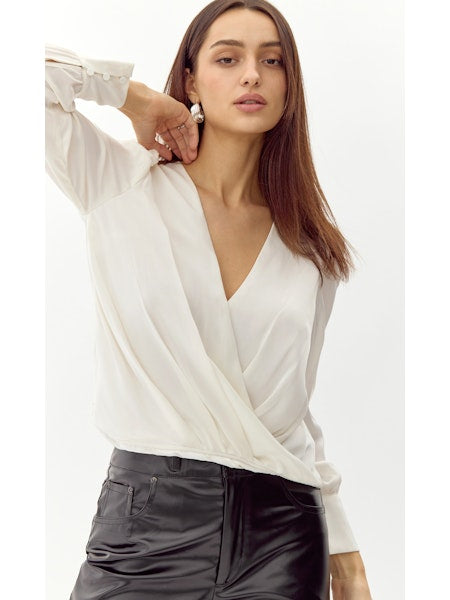 LOURDES WRAP BLOUSE