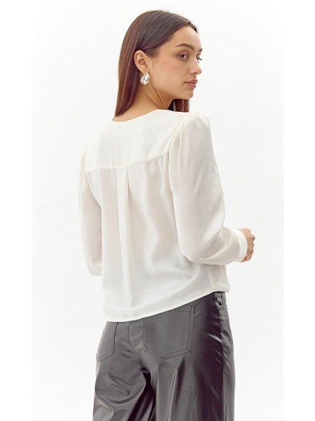 LOURDES WRAP BLOUSE