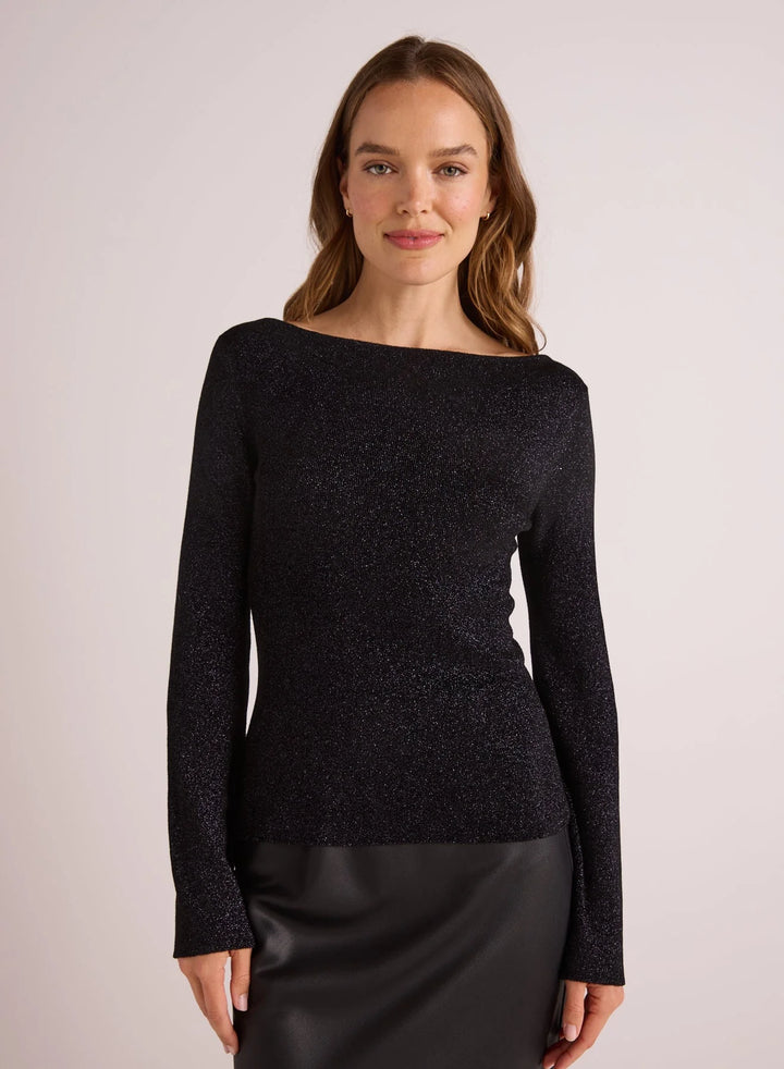 BOATNECK METALLIC SWEATER