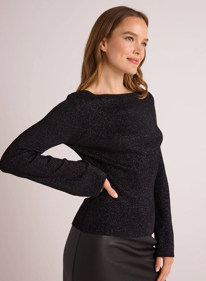 BOATNECK METALLIC SWEATER