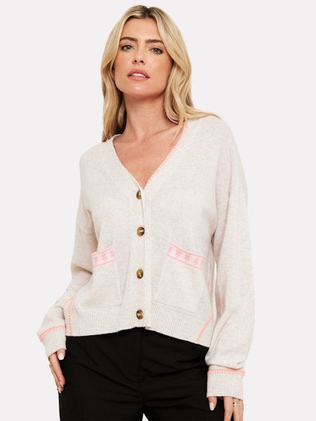 MILA GEO TRIM CARDI