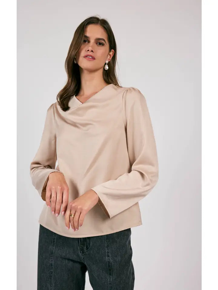 MODERNITY COWL NECK BLOUSE