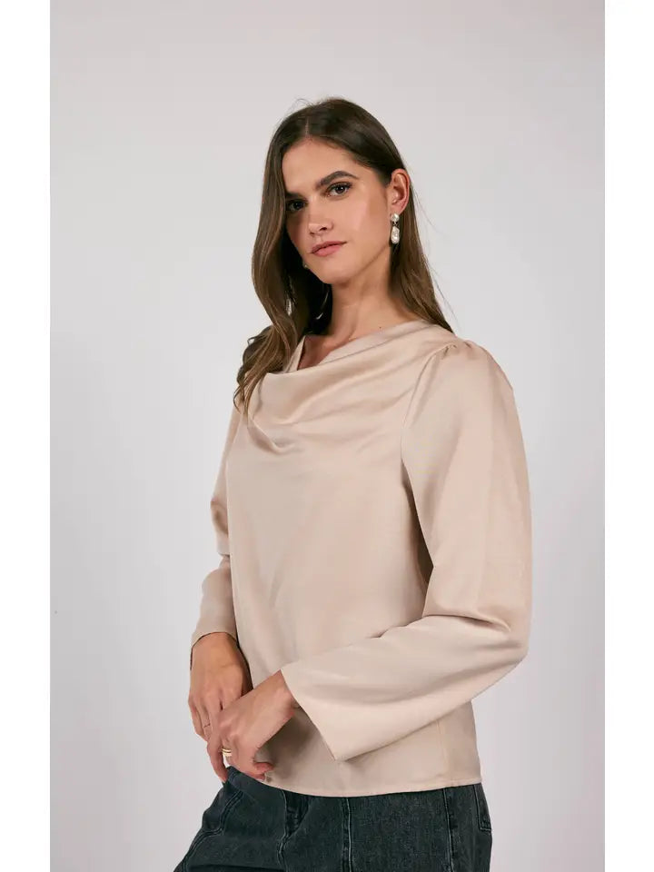 MODERNITY COWL NECK BLOUSE