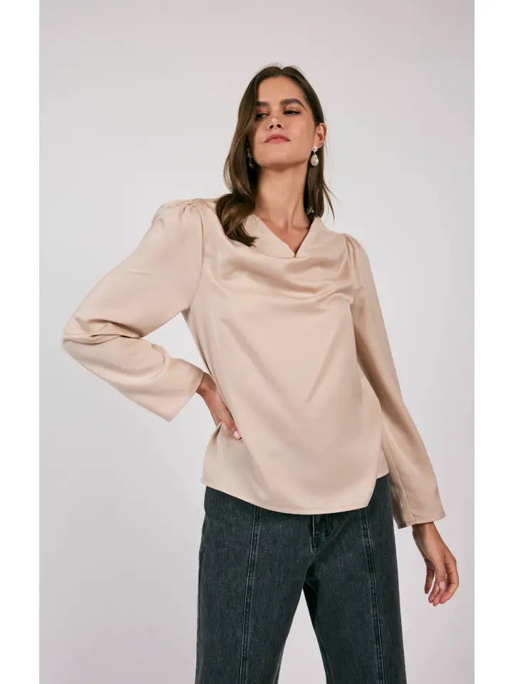 MODERNITY COWL NECK BLOUSE