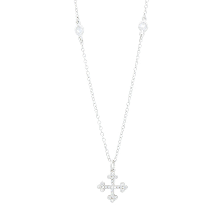 Silver Cross Necklace FREIDA ROTHMAN NECKLACE