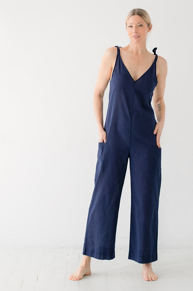 Tie Shoulder Jumpsuit by SALUA