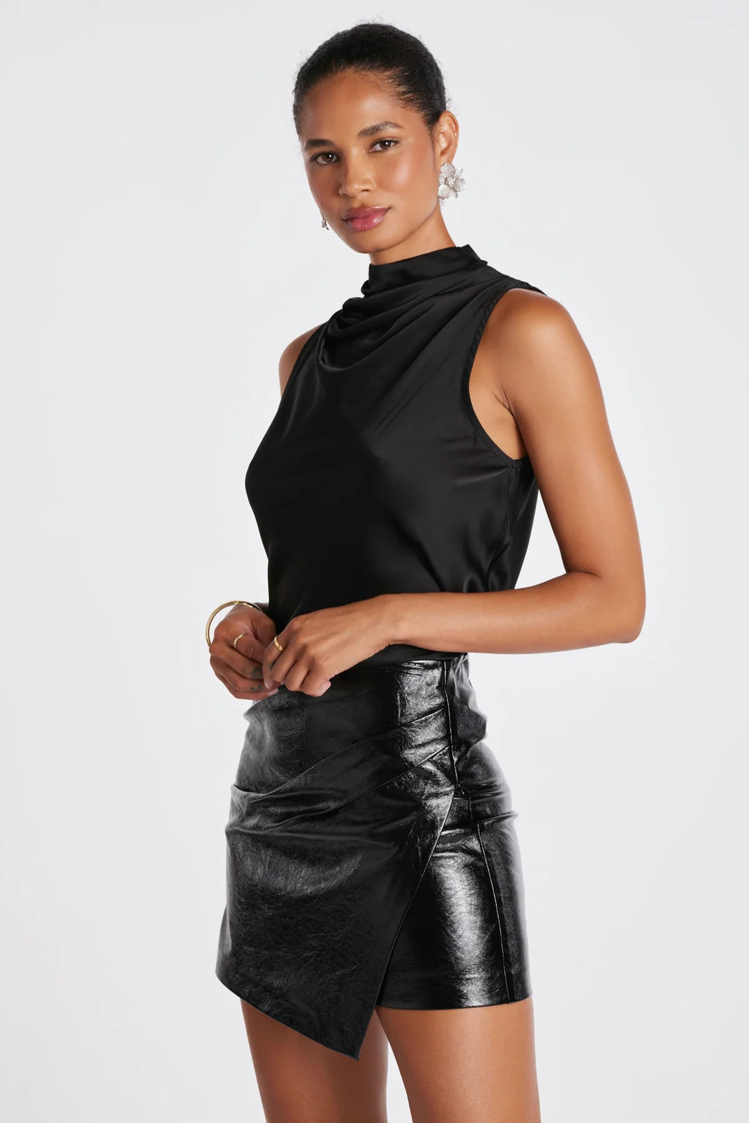 PAULINA FAUX WRAP SKIRT