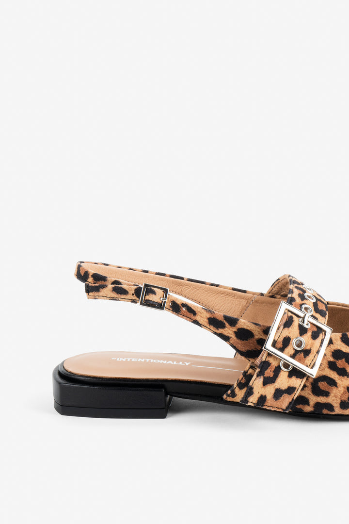 SUEDE LEOPARD BALLET FLAT