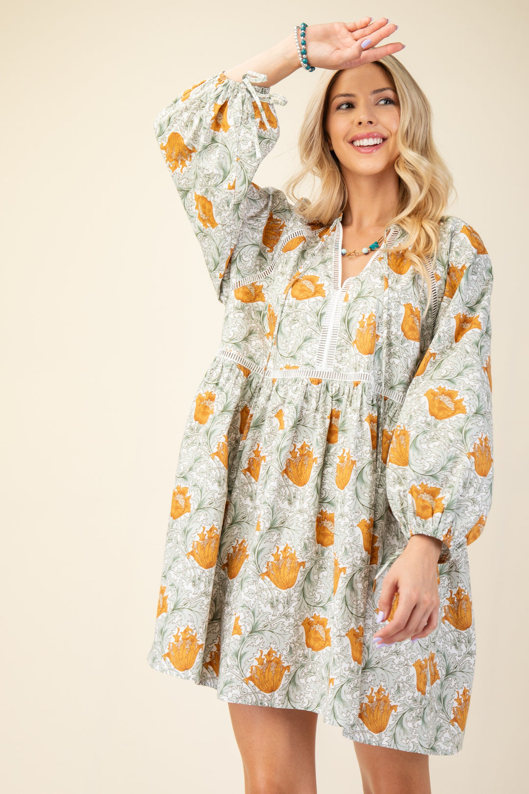 PRINT BABYDOLL DRESS