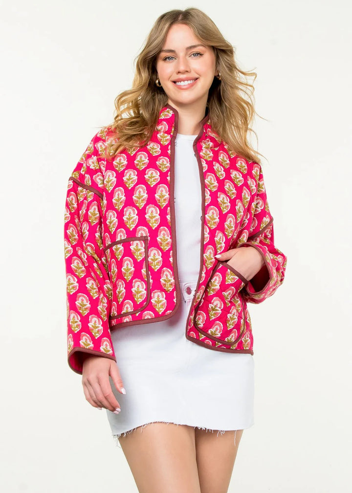 QUILTED FLOWER JACKET