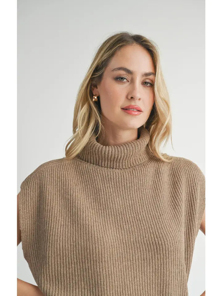 CROSBY RIB TURTLENECK VEST