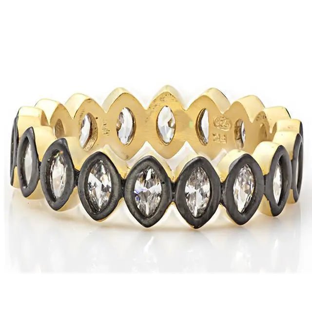 Marquise Geo Stone Ring - FREIDA ROTHMAN