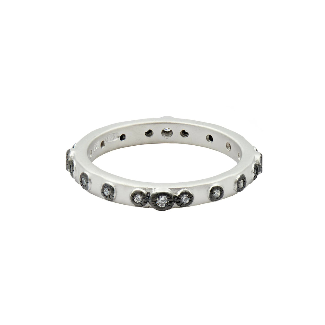 SilverBlack9 Mini Stud Stack Ring RING FOR STACKING RING