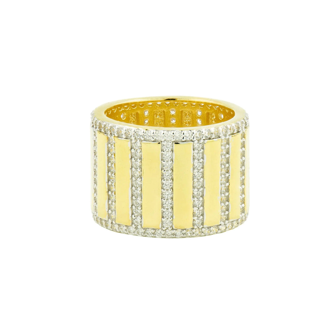  Rectangular Pavé Cigar Band Ring Radiance RING