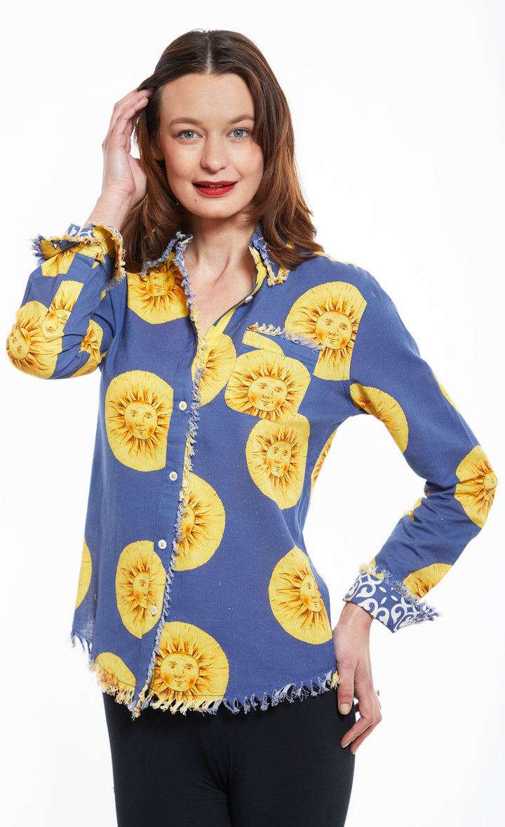 Cape Cod Tunic with a Blue Sunface