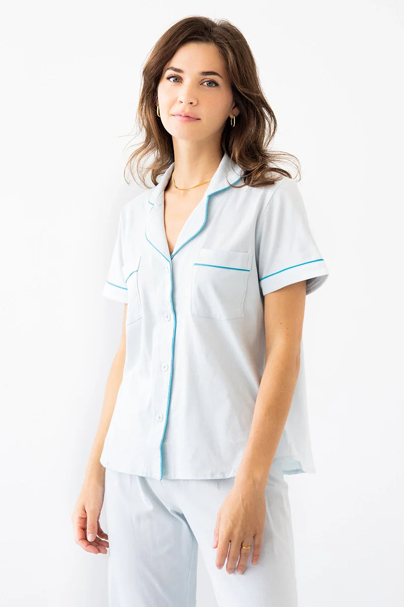 SALUA Classic Luxury Capri Pajamas in  Brushed Pima Cotton