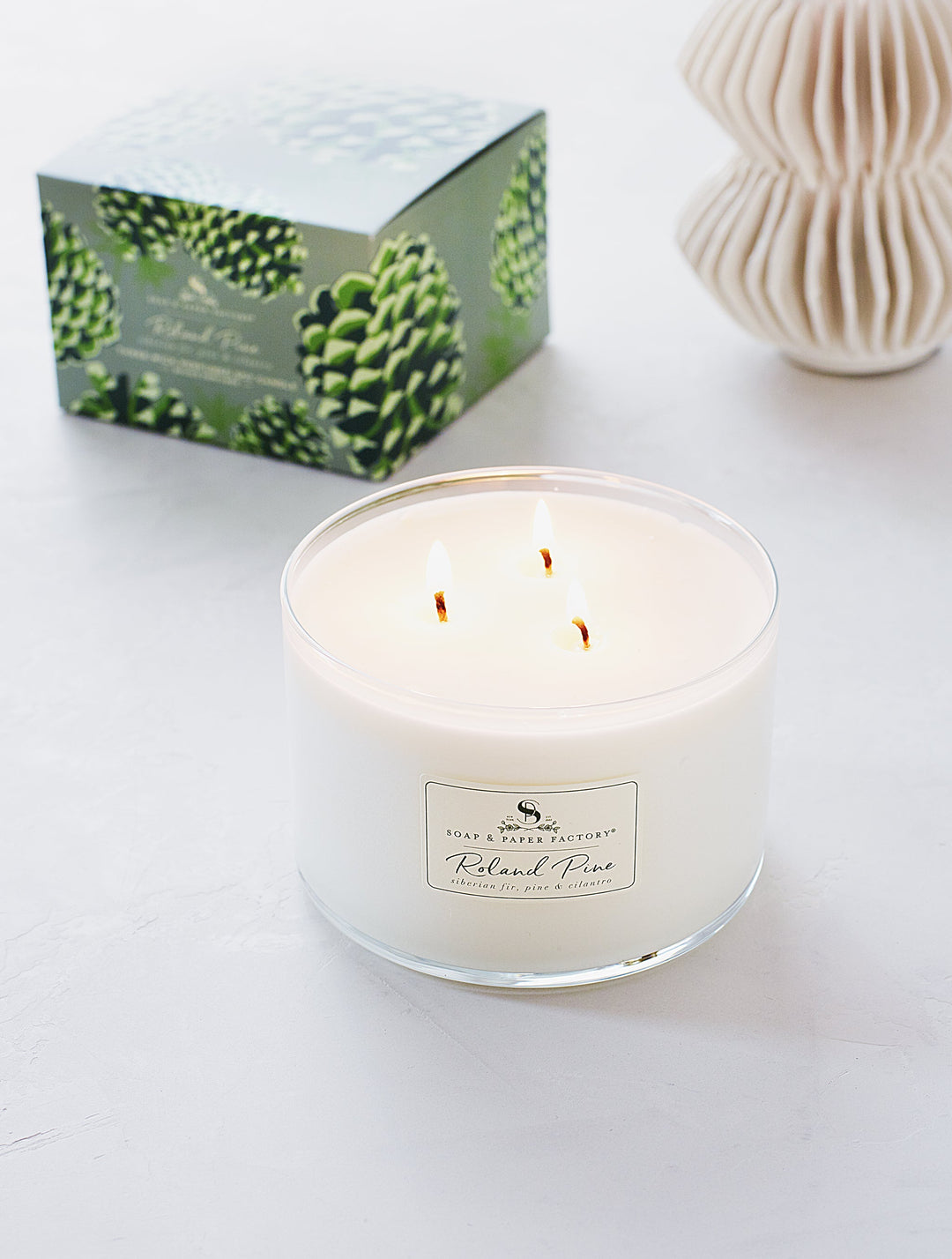 Roland Pine Three-Wick Candle