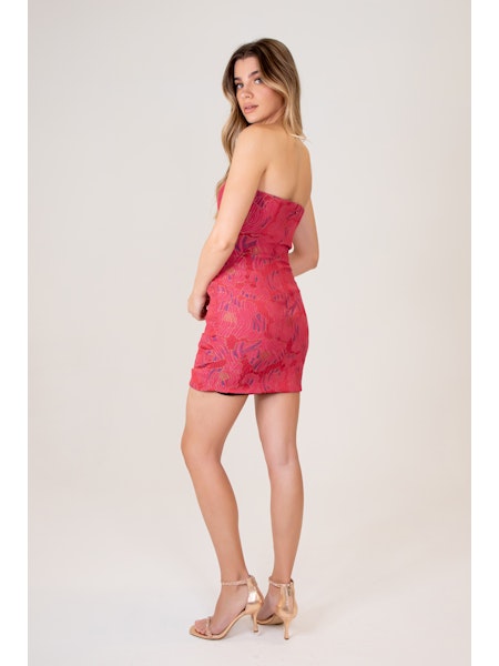 Lavender Brown Shay Dress Raspberry M