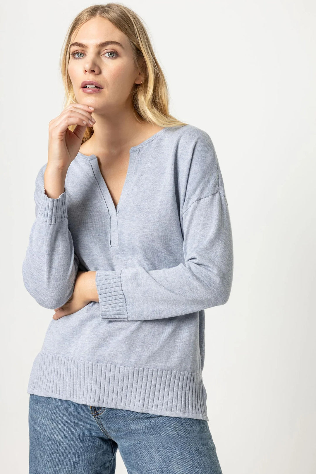 Lilla P Oversized Double V Neck Clearance | www.changeyourwindows.com