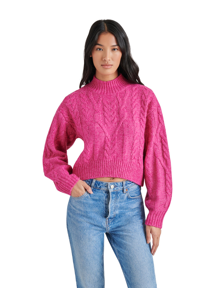 CABLE MOCK SWEATER