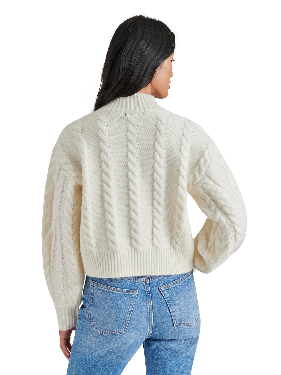 CABLE MOCK SWEATER