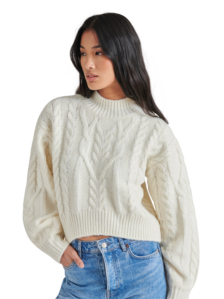 CABLE MOCK SWEATER