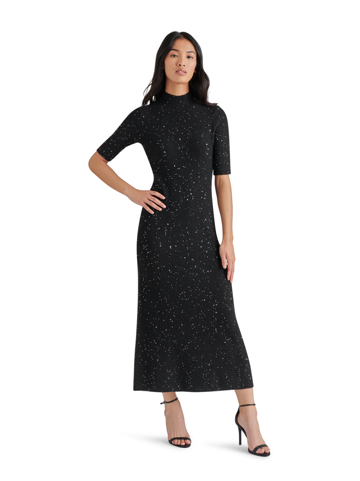 KNIT MOCK MIDI DRESS